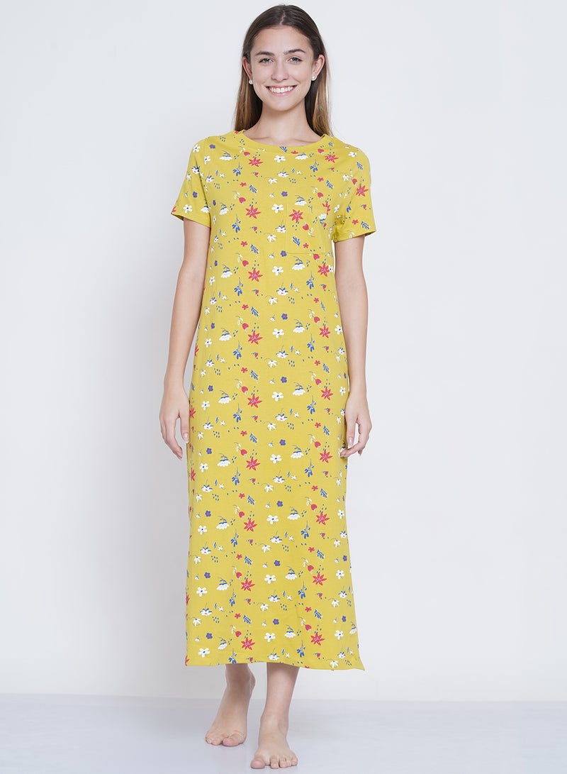 LAUREN Smith - Casual Printed Night Gown Multicolour - Image 1