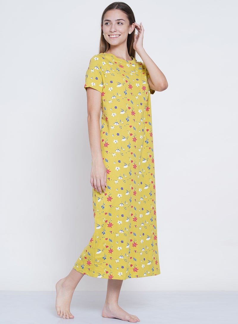 LAUREN Smith - Casual Printed Night Gown Multicolour - Image 1