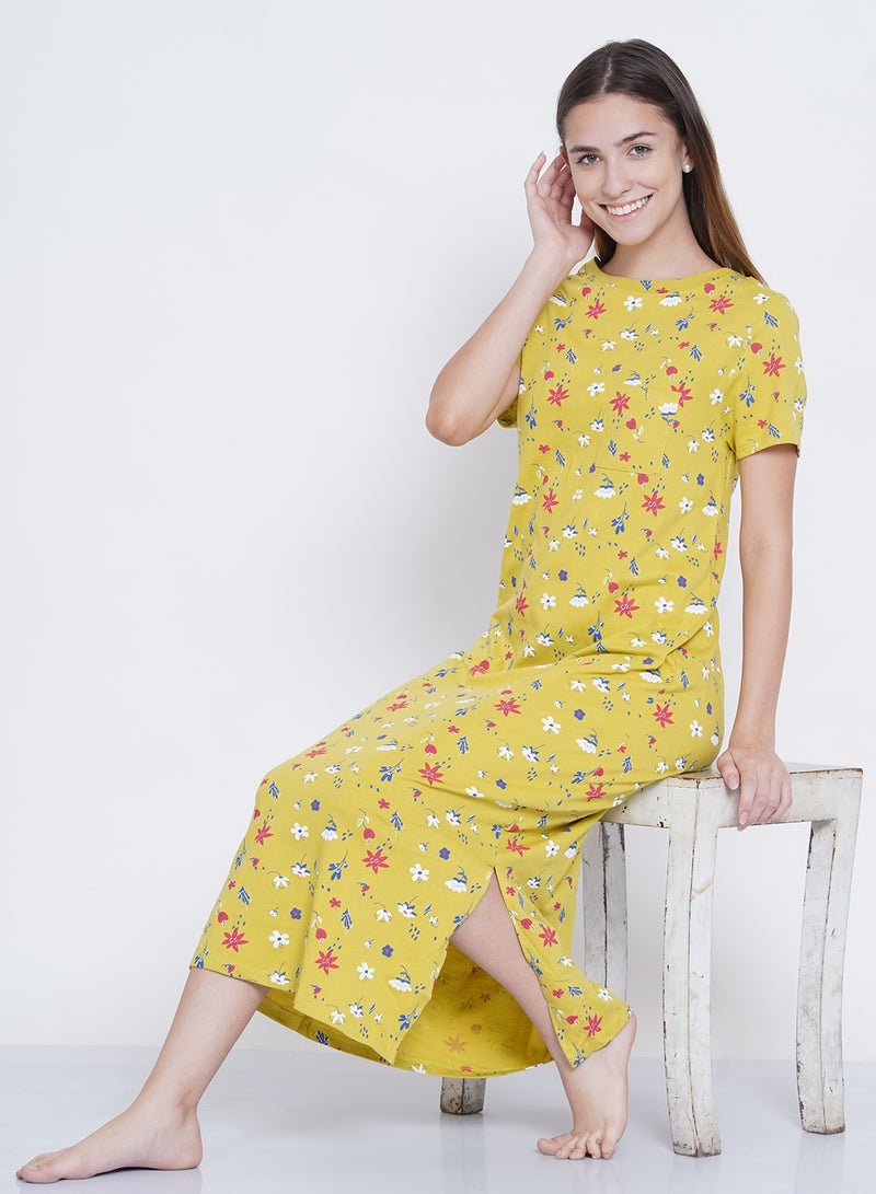 LAUREN Smith - Casual Printed Night Gown Multicolour - Image 1