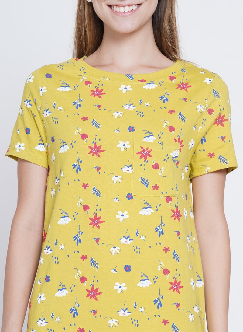 LAUREN Smith - Casual Printed Night Gown Multicolour - Image 1