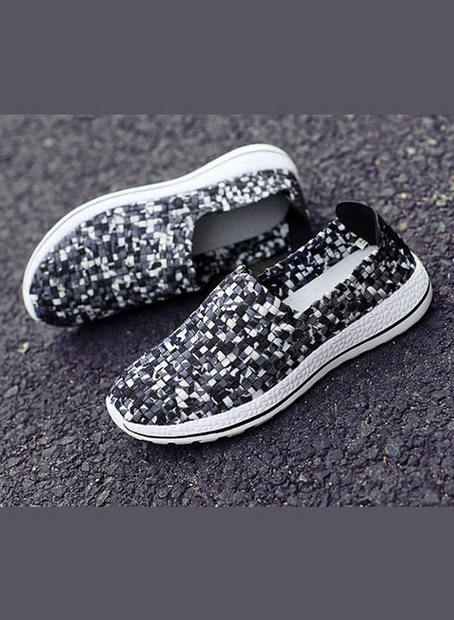 Beauenty Round Toe Printed Slip-On Shoes Black/White/Grey - Image 3