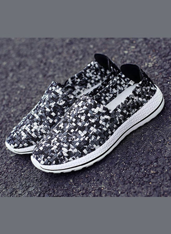 Beauenty Round Toe Printed Slip-On Shoes Black/White/Grey - Image 2
