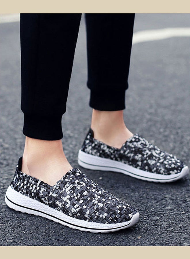 Beauenty Round Toe Printed Slip-On Shoes Black/White/Grey - Image 5
