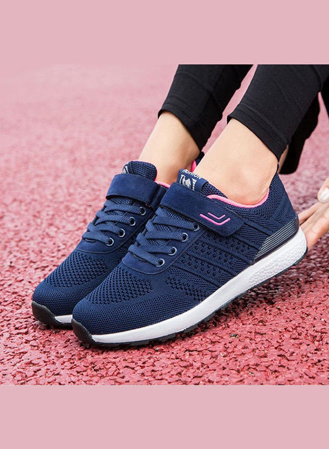 Beauenty Women's Round Toe Walking Shoes Blue/White/Pink - Image 3