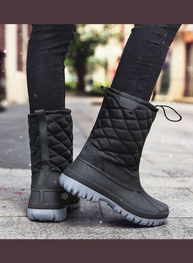 Beauenty Waterproof Medium Tube Casual Boots Black  - Image 4