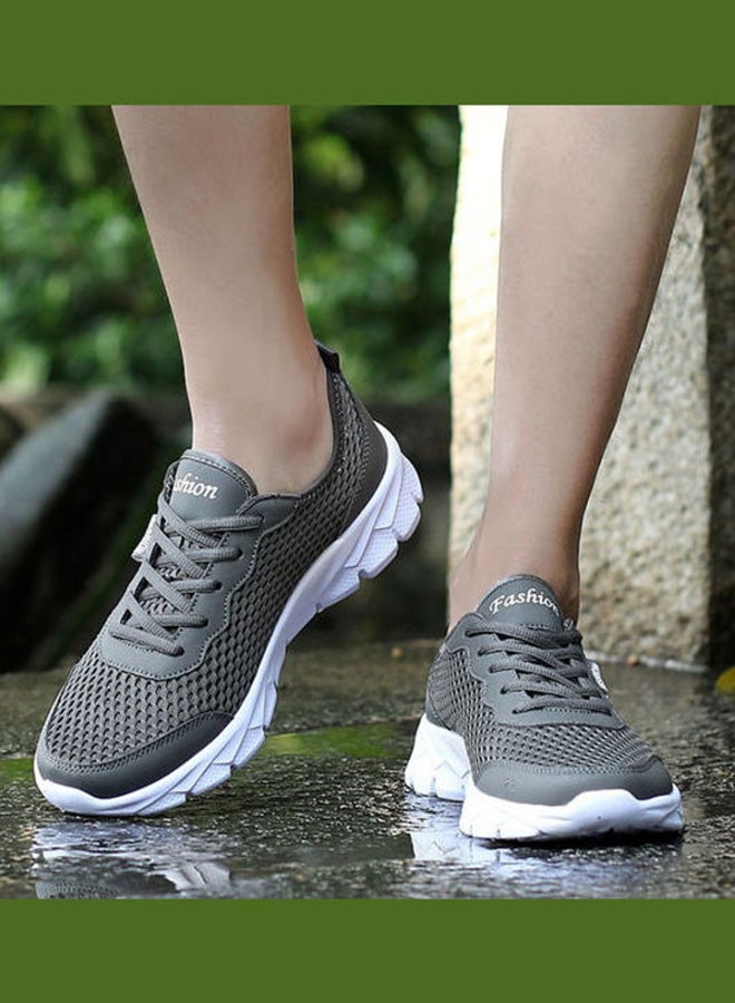 Beauenty Mesh Detail Lightweight Sport Shoes Grey - Image 5