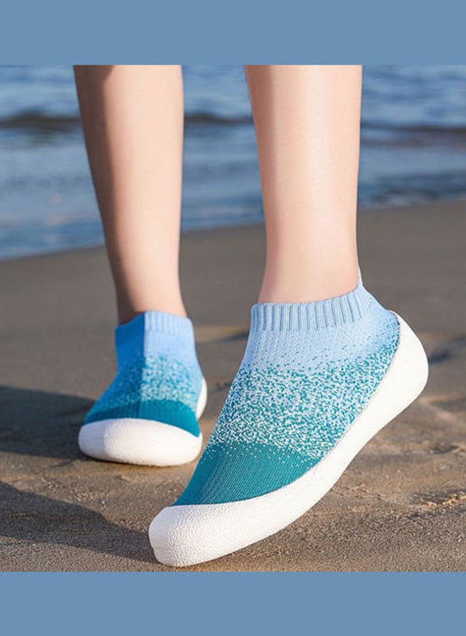 Beauenty Women's Printed Beach Shoes Blue - Image 4