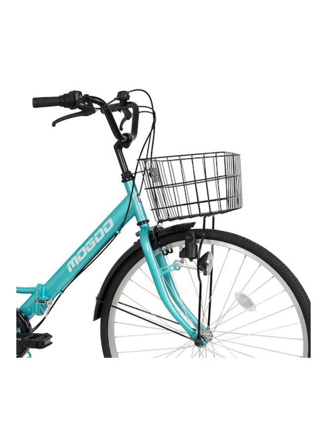 MOGOO Fusion 26-Inch Cruiser Road Bike | 26-Inch Wheel Size | Adjustable Seat | For Women | With Carrier And Basket | Green Color - Image 3