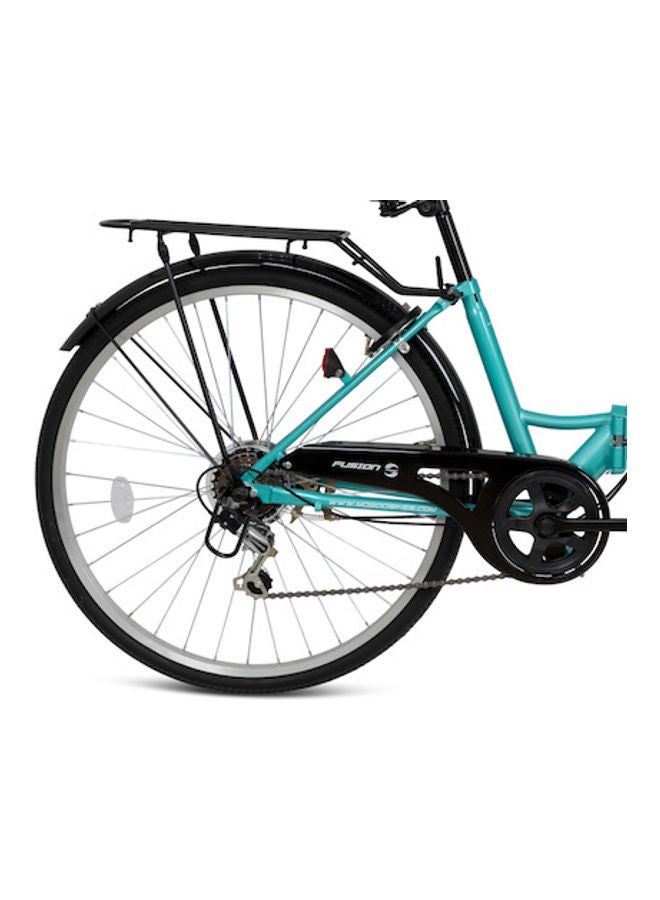 MOGOO Fusion 26-Inch Cruiser Road Bike | 26-Inch Wheel Size | Adjustable Seat | For Women | With Carrier And Basket | Green Color - Image 4