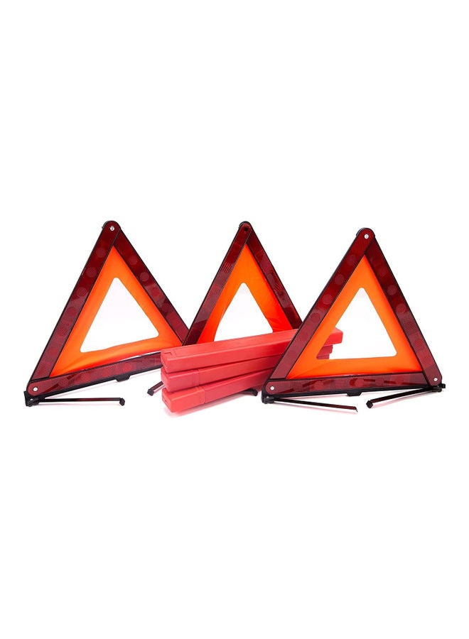 3-Piece Emergency Warning Triangle Reflector Safety Triangle Kit