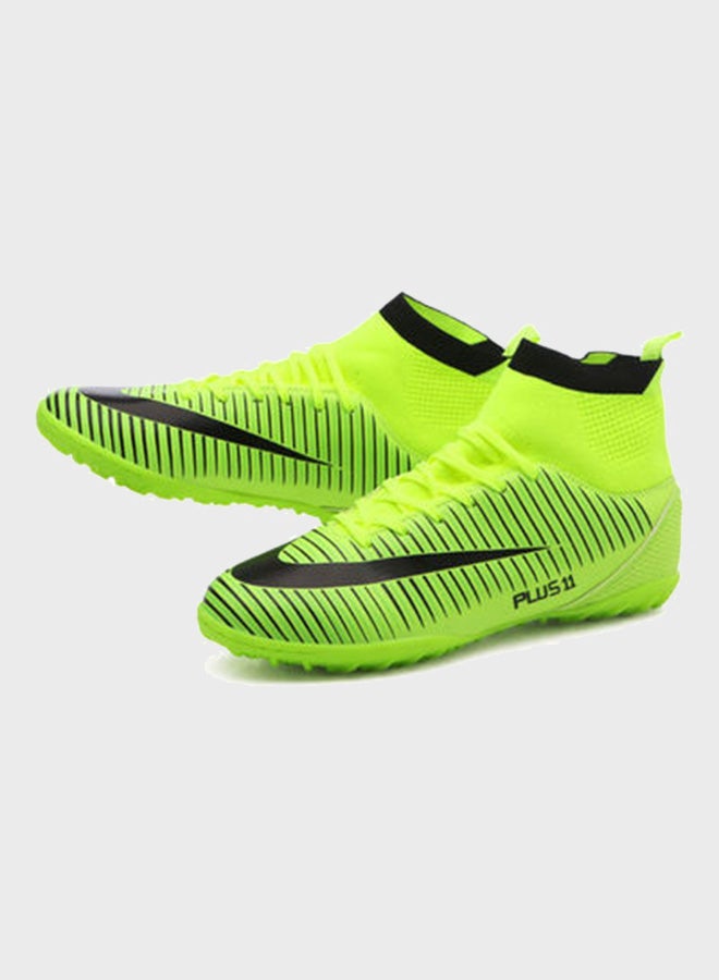 Beauenty High Top Football Shoes Green/Black - Image 2