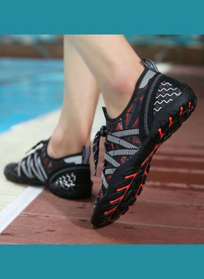 بيوينتي حذاء سريع الجفاف للشاطئ ونزول المياه أسود / رمادي / برتقالي - Image 5