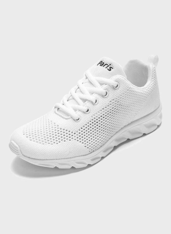Beauenty Women's Lace-Up Detail Sneakers White  - Image 1
