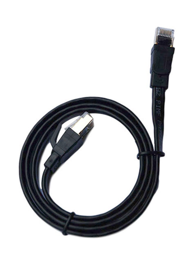 Generic Flat Internet Network Cable Black  - Image 3