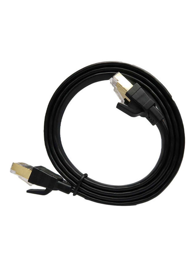 Generic Flat Internet Network Cable Black  - Image 4