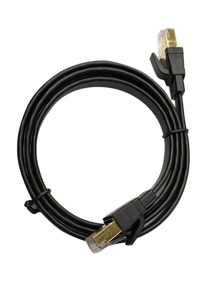 Generic Flat Internet Network Cable Black  - Image 5