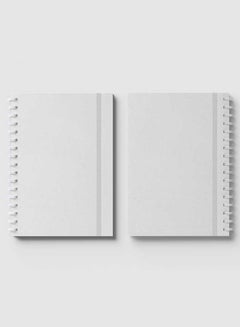 LOWHA Spiral Notebook For School Or Business Note Taking With 60 Sheets   White Cover With Band Design Multicolour  - Image 4