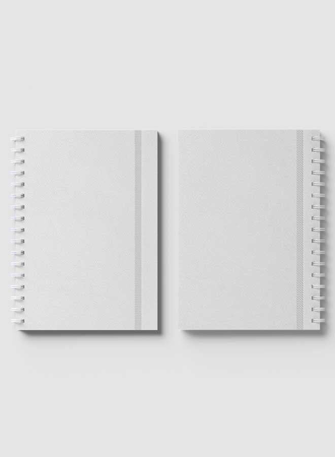 LOWHA - Spiral Notebook For School Or Business Note Taking With 60 Sheets   White Cover With Band Design Multicolour - Image 1