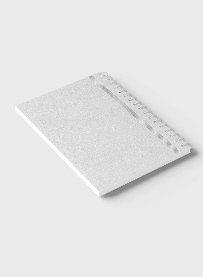 LOWHA - Spiral Notebook For School Or Business Note Taking With 60 Sheets   White Cover With Band Design Multicolour - Image 1