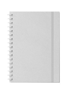 LOWHA Spiral Notebook For School Or Business Note Taking With 60 Sheets   White Cover With Band Design Multicolour  - Image 1