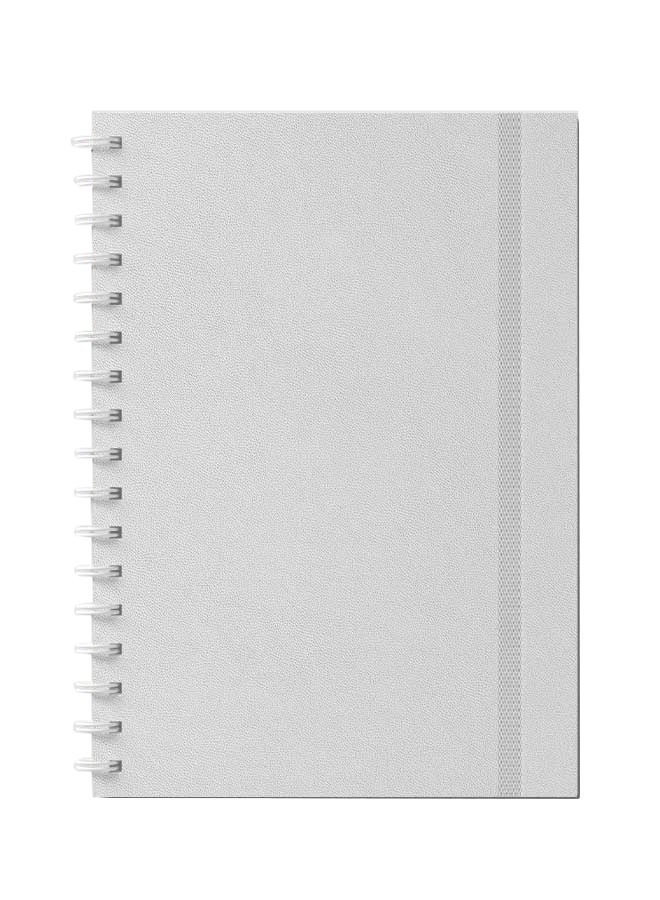 LOWHA - Spiral Notebook For School Or Business Note Taking With 60 Sheets   White Cover With Band Design Multicolour - Image 1