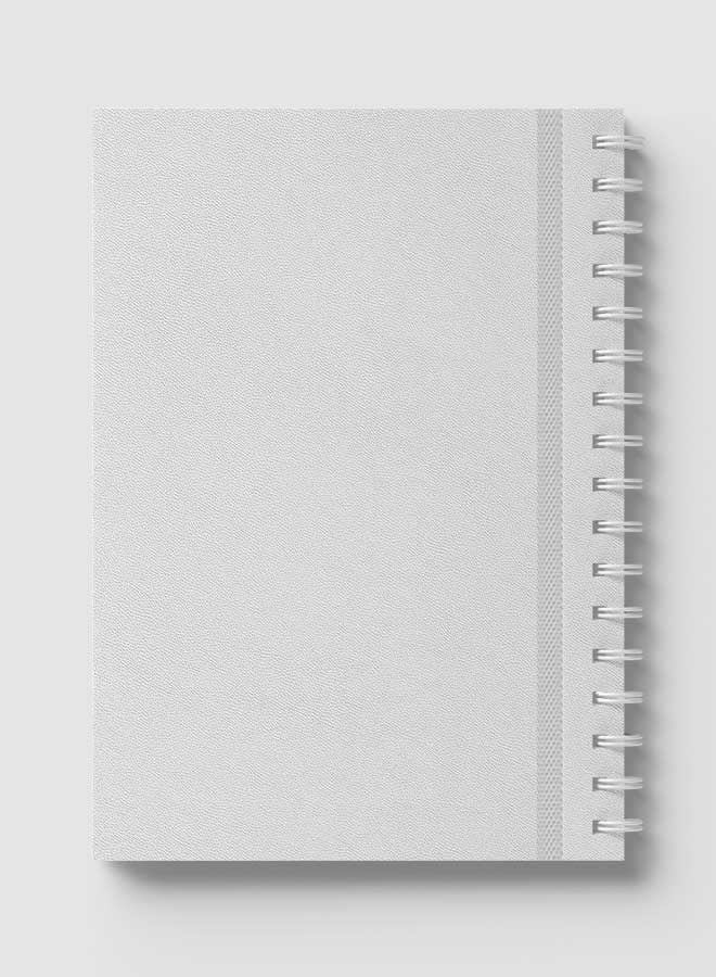 LOWHA - Spiral Notebook For School Or Business Note Taking With 60 Sheets   White Cover With Band Design Multicolour - Image 1