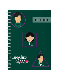 LOWHA Squid Game Logo Character Design Spiral Notebook With 60 Sheets For School Or Business Note Taking Multicolour  - Image 1