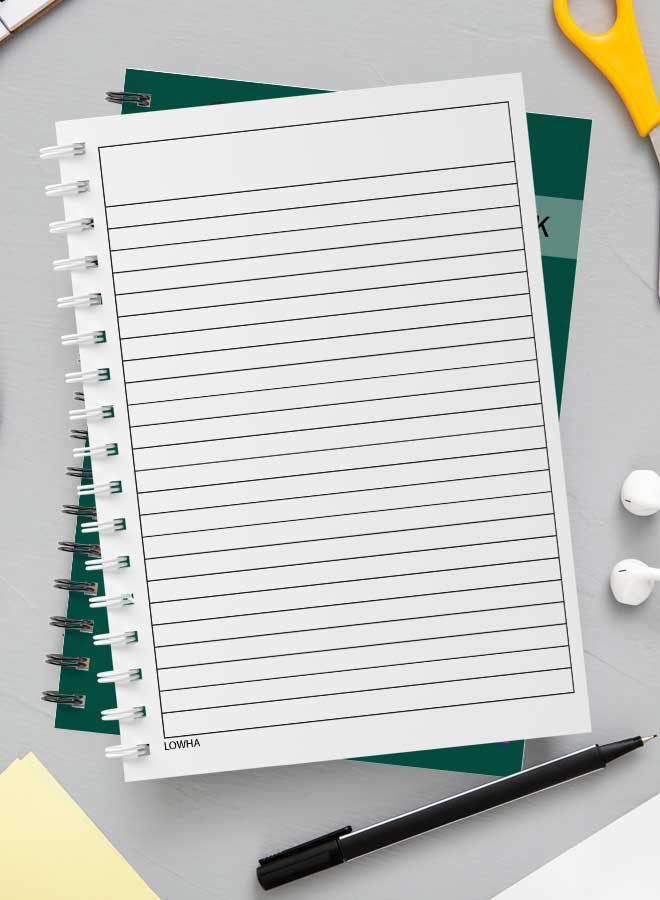 LOWHA - Squid Game Logo Character Design Spiral Notebook With 60 Sheets For School Or Business Note Taking Multicolour - Image 1