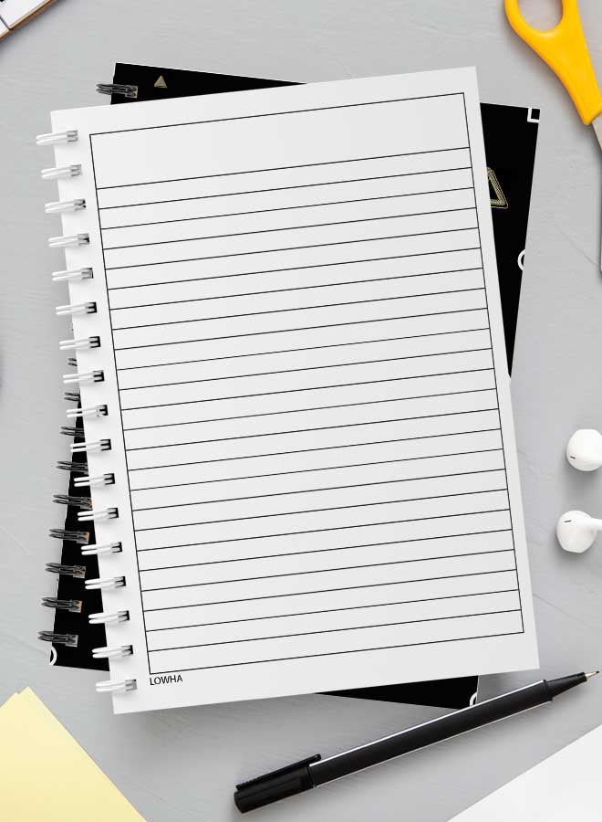 لوحة دفتر ملاحظات بسلك حلزوني يحتوي على 60 ورقة لتدوين ملاحظات المدرسة أو العمل متعدد الألوان - Image 3