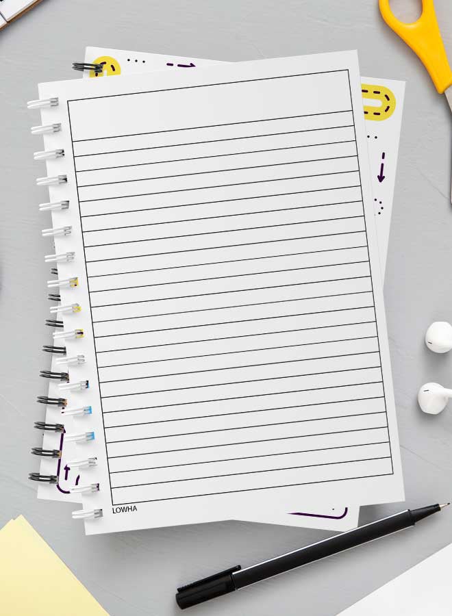 LOWHA - Spiral Notebook With 60 Sheets For School Or Business Note Taking Science Art Multicolour - Image 1