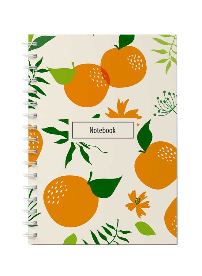 لوحة دفتر ملاحظات بسلك حلزوني و60 ورقة للمدرسة أو لتدوين ملاحظات العمل بلون برتقالي متعدد الألوان - Image 1