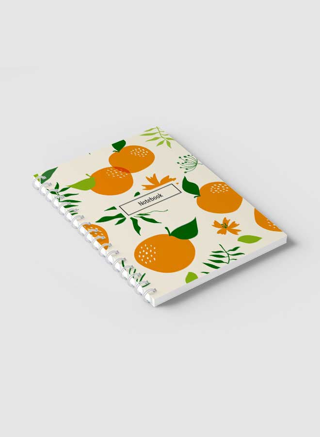 لوحة دفتر ملاحظات بسلك حلزوني و60 ورقة للمدرسة أو لتدوين ملاحظات العمل بلون برتقالي متعدد الألوان - Image 2