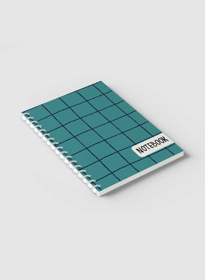LOWHA - Spiral Notebook For School Or Business Note Taking With 60 Sheets  Grid Line Seamless Pattern Multicolour - Image 1