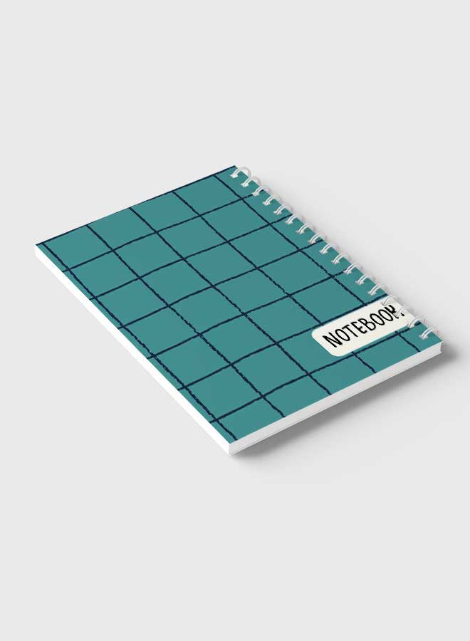 LOWHA - Spiral Notebook For School Or Business Note Taking With 60 Sheets  Grid Line Seamless Pattern Multicolour - Image 1