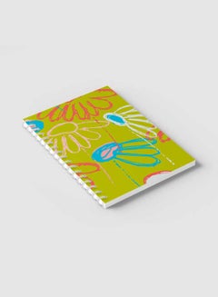 LOWHA Hand Drawn Echinacea Flower Design Spiral Notebook With 60 Sheets For School Or Business Note Taking Multicolour  - Image 2