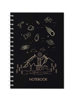 LOWHA Hand Draw Nature and Space Design Spiral Notebook With 60 Sheets For School Or Business Note Taking Multicolour  - Image 1