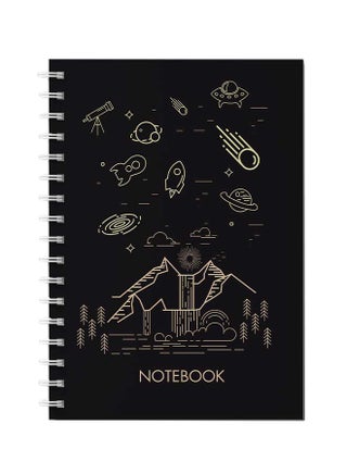 Hand Draw Nature and Space Design Spiral Notebook With 60 Sheets For School Or Business Note Taking Multicolour - v1638376166/N51902918A_1