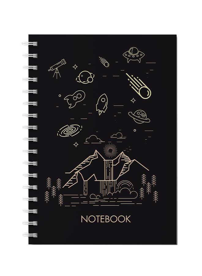 LOWHA - Hand Draw Nature and Space Design Spiral Notebook With 60 Sheets For School Or Business Note Taking Multicolour - Image 1