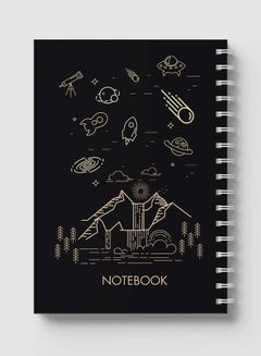 LOWHA Hand Draw Nature and Space Design Spiral Notebook With 60 Sheets For School Or Business Note Taking Multicolour  - Image 5