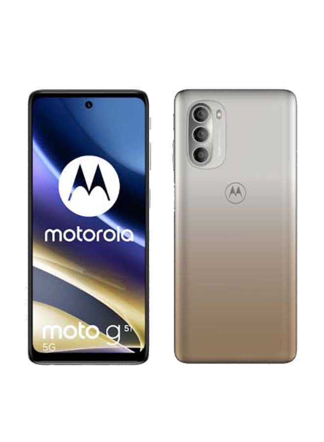 Motorola - Moto G51 Dual SIM Bright Silver 4GB RAM 128GB 5G - Middle East Version - Image 1