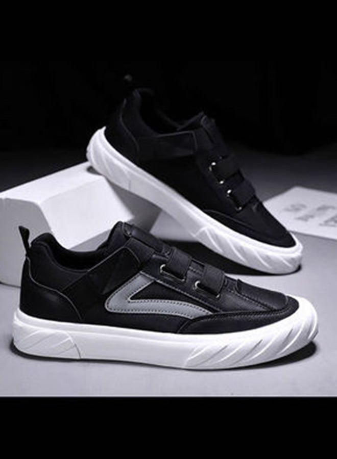 Beauenty Casual Hook And Loop Closure Low Top Sneakers Black/White/Grey - Image 4