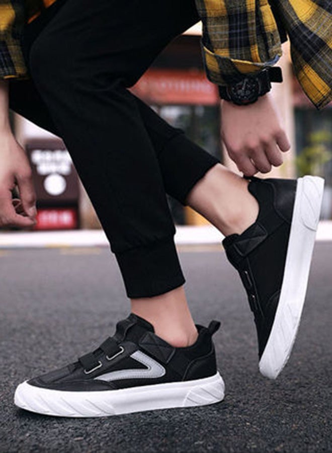 Beauenty Casual Hook And Loop Closure Low Top Sneakers Black/White/Grey - Image 3