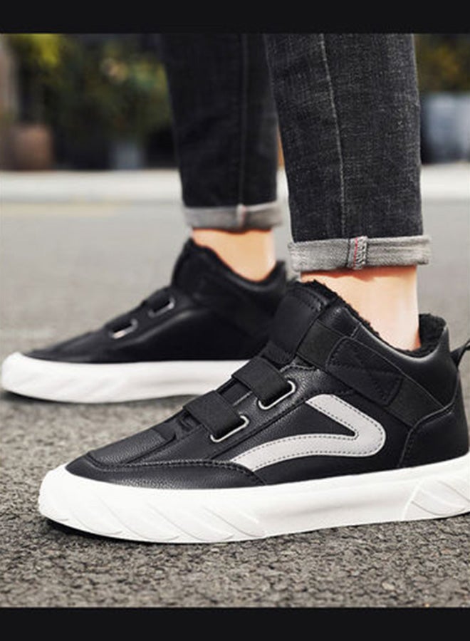 Beauenty Casual Round Toe High Top Sneakers Black/Grey  - Image 2