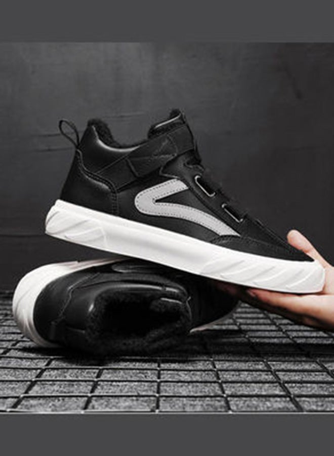 Beauenty Casual Round Toe High Top Sneakers Black/Grey  - Image 3