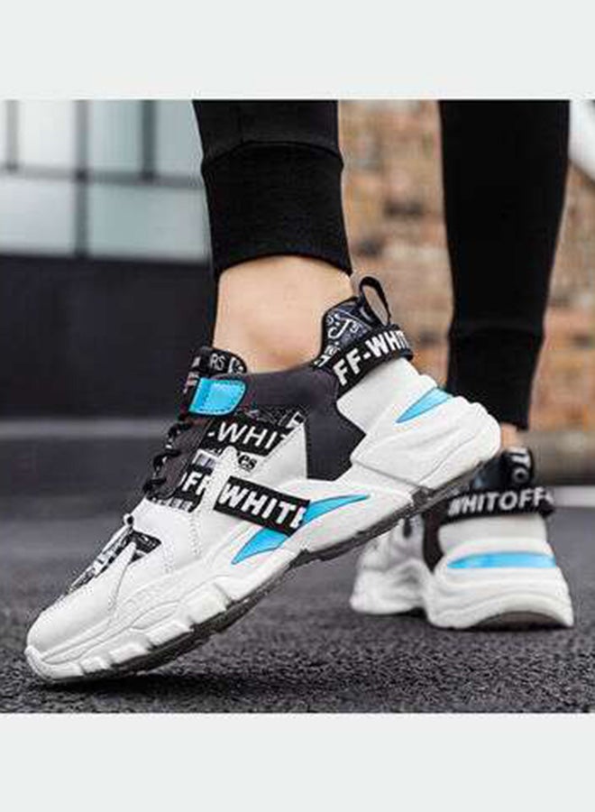 بيوينتي سنيكرز تريند زيادة برباط ورقبة منخفضة أبيض/ أزرق/ أسود - Image 2