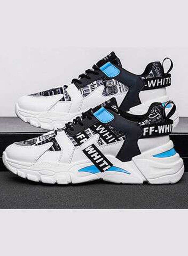 بيوينتي سنيكرز تريند زيادة برباط ورقبة منخفضة أبيض/ أزرق/ أسود - Image 4