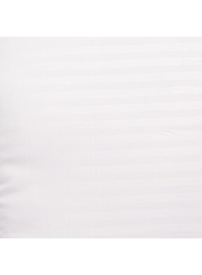 Maestro - Anti Alllergic Super Soft 100% Microfiber Satin Sripe Mattress Topper 1Pc Polyester White 90 x 190cm - Image 1