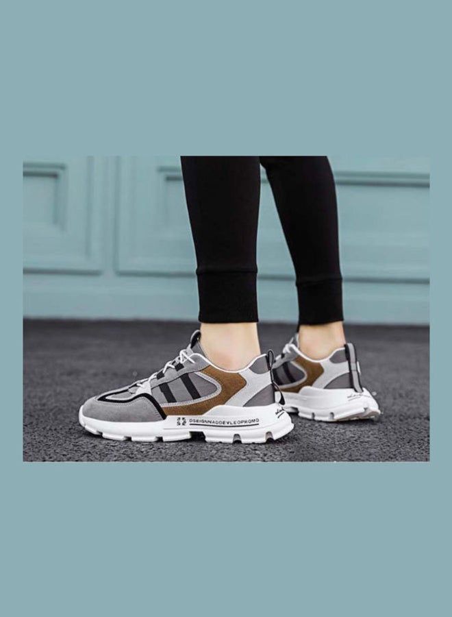 Beauenty Fashion Low Top Sneakers Grey/Black/Brown  - Image 5