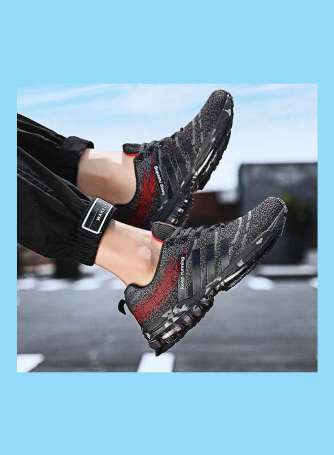 Beauenty Full Length Air Cushion Low Top Sneakers Grey/Red  - Image 5