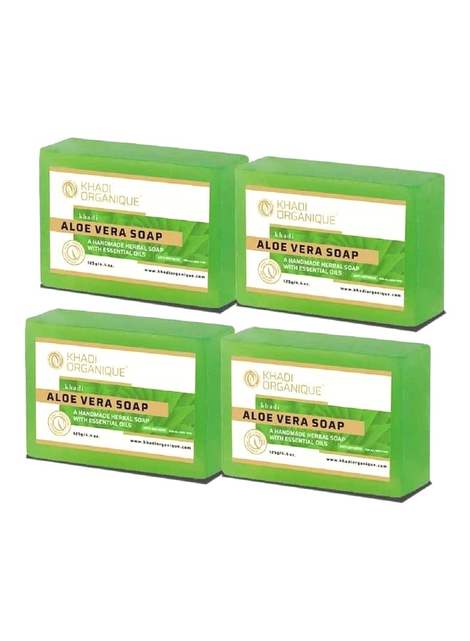 Khadi ORGANIQUE Pack Of 4 Natural Aloe Vera Soap 4x125grams  - Image 1